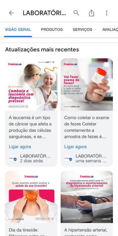 Laboratorio Hemo Lab atualizações