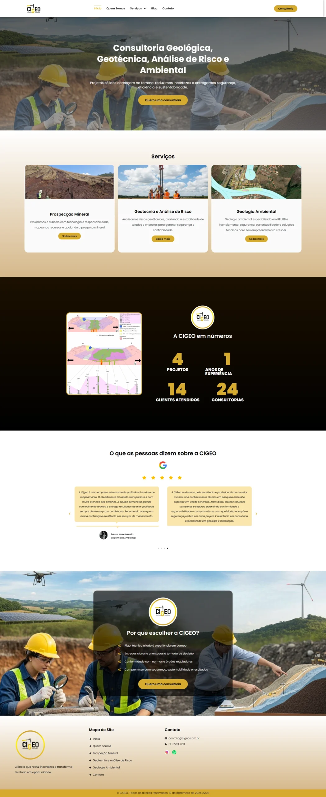 CIGEO Consultoria geológica e mineração com mapeamento e licenciamento